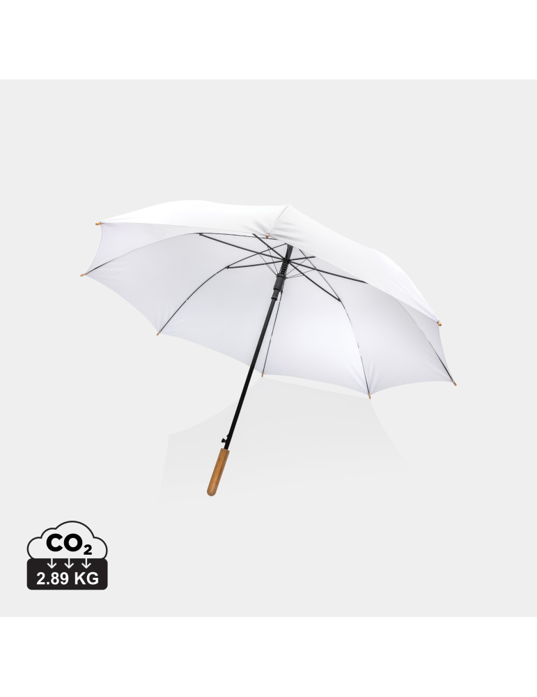 Grand parapluie Impact AWARE 27 pouces poignée bambou personnalisable