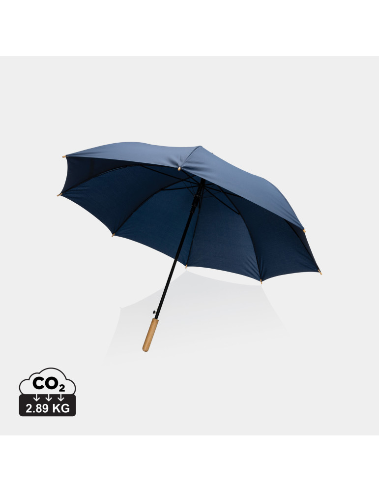 Grand parapluie Impact AWARE 27 pouces poignée bambou personnalisable