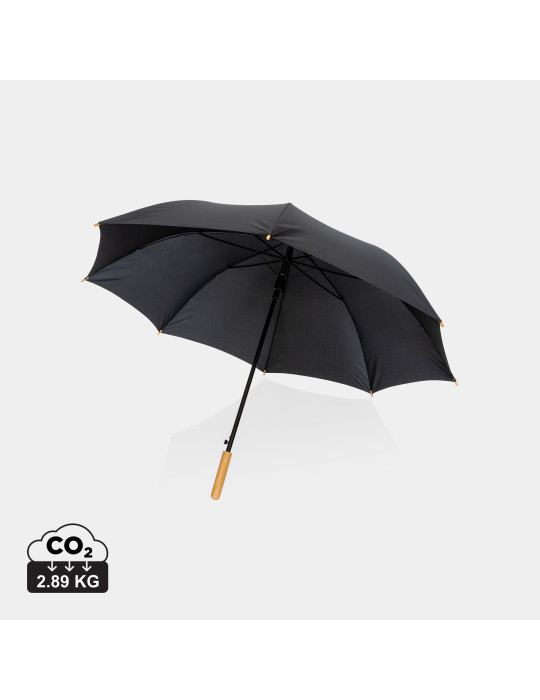 Grand parapluie Impact AWARE 27 pouces poignée bambou personnalisable
