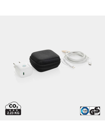Set câble et chargeur 20W en PET recyclé RCS Boost personnalisable 2