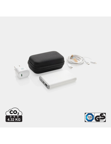 Set batterie câble et chargeur 20W en PET recyclé RCS Surge personnalisable 2