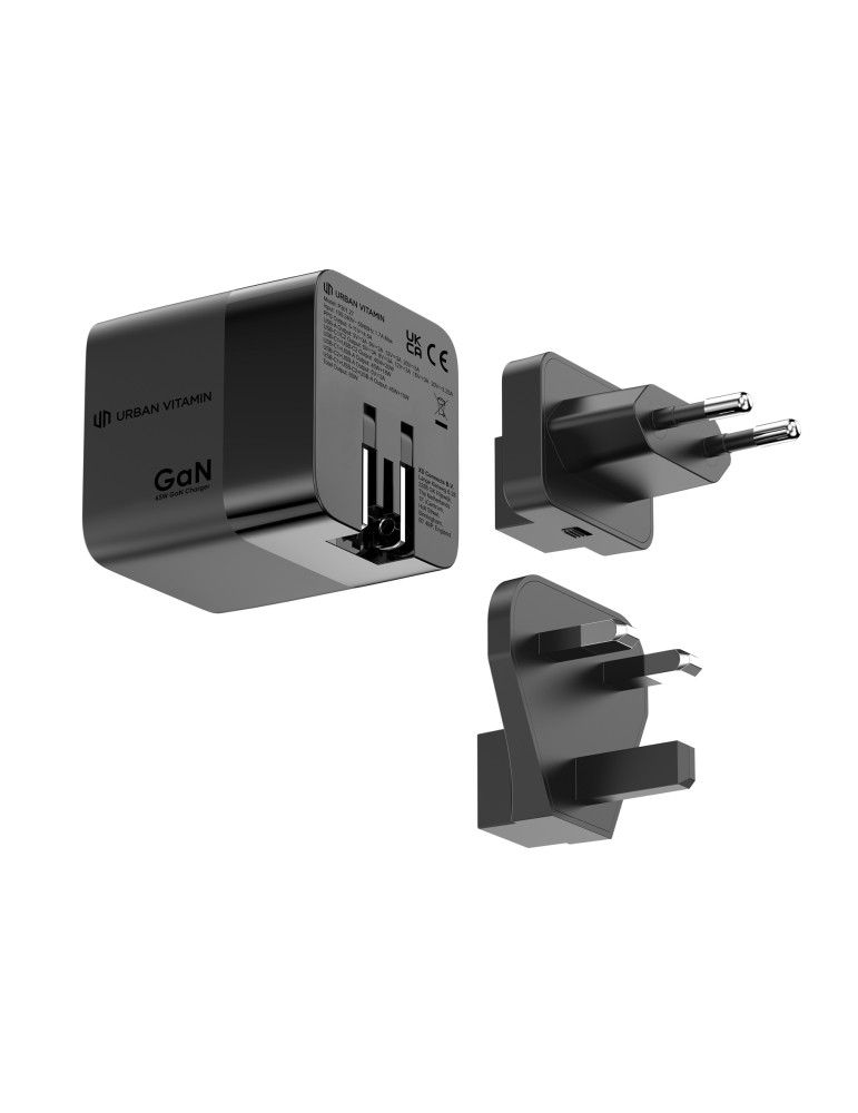 Chargeur 65W GaN avec câble Urban Vitamin Mendocino personnalisable
