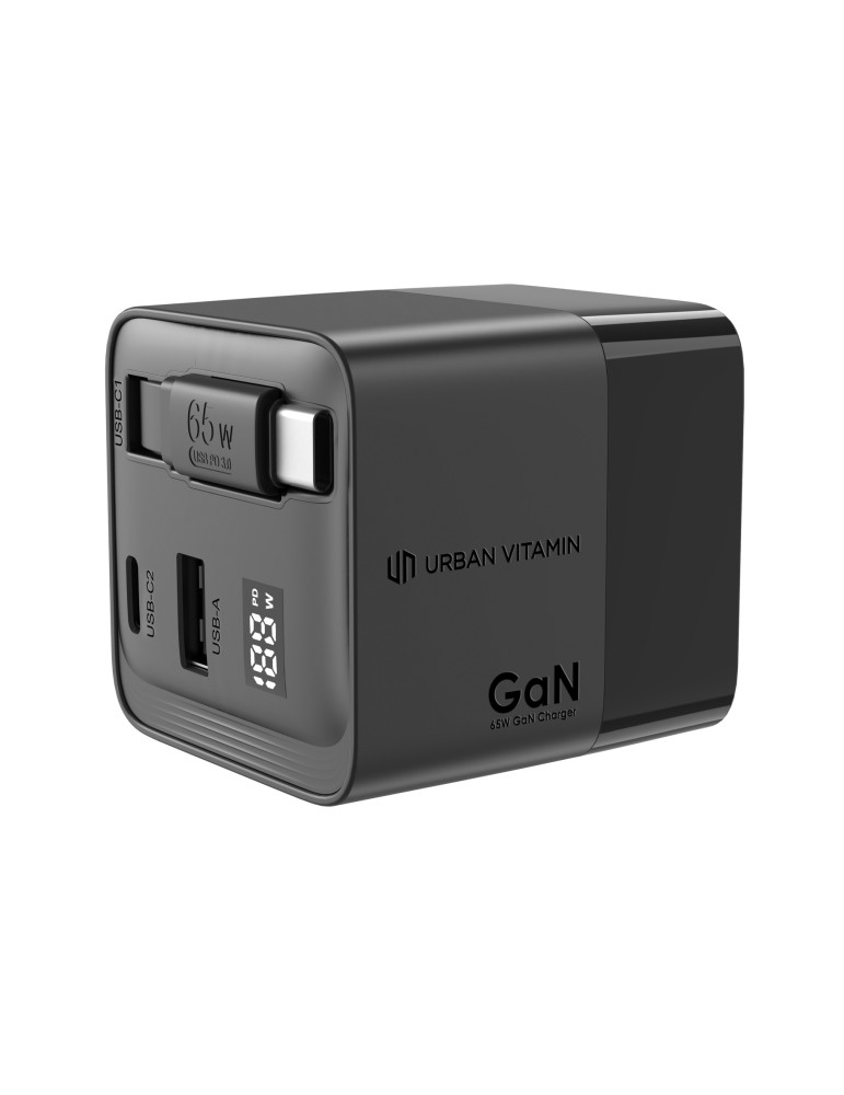 Chargeur 65W GaN avec câble Urban Vitamin Mendocino personnalisable