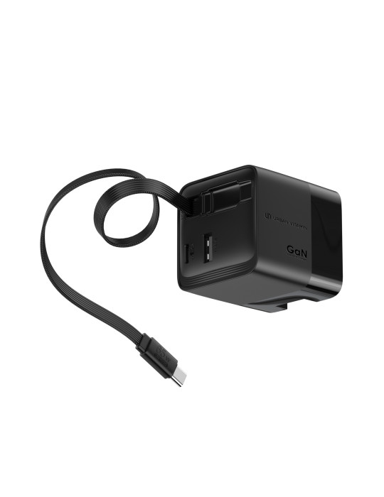 Chargeur 65W GaN avec câble Urban Vitamin Mendocino personnalisable