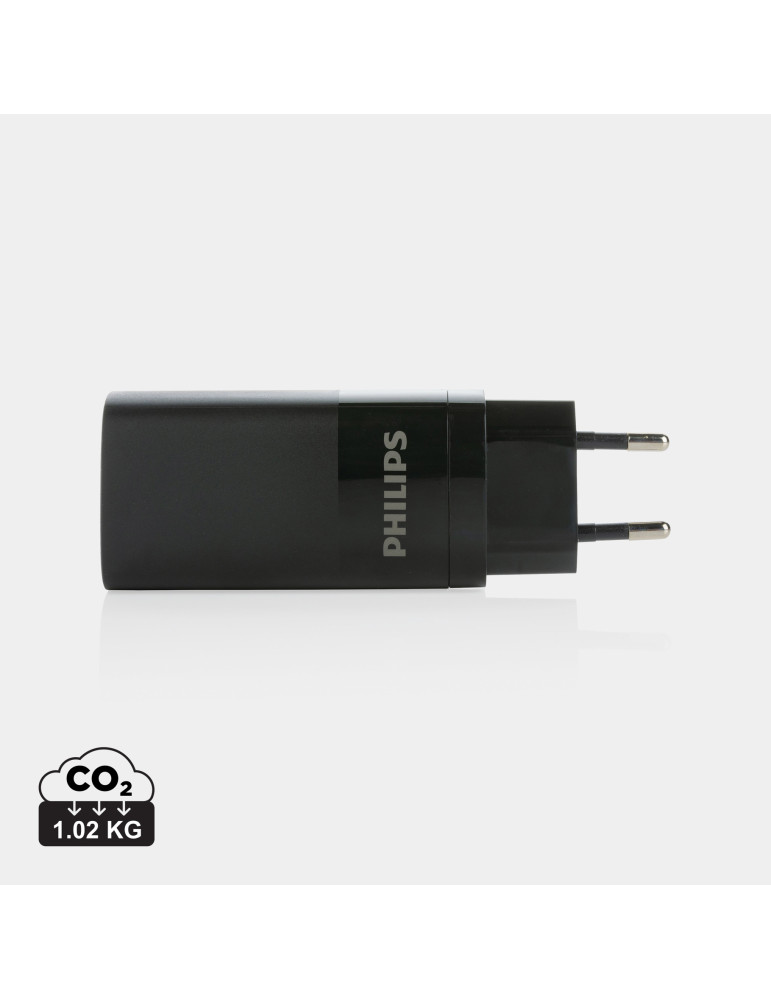 Chargeur mural USB 3 ports PD ultra-rapide Philips 65 W personnalisable
