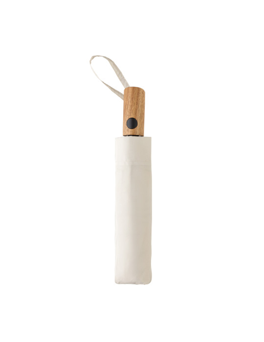 Mini parapluie Kaycey 21 pouces poignée acacia AWARE personnalisable