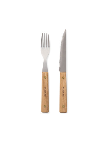 Set de huit couverts Vinga Paso inox et frêne FSC personnalisable 2