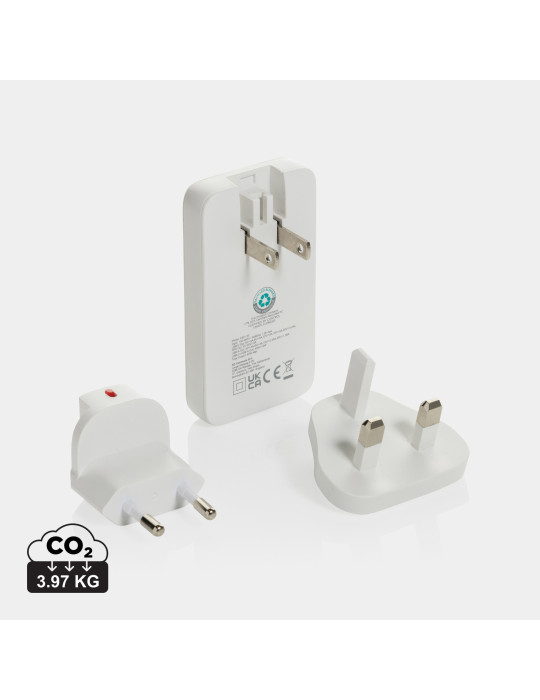Chargeur plat 65W GAN avec connecteurs universels Fluxo RCS personnalisable