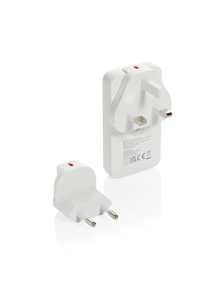 Chargeur plat 65W GAN avec connecteurs universels Fluxo RCS personnalisable