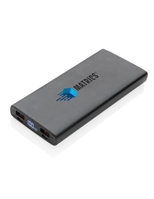 Batterie externe aluminium 10 000 mAh PD 18 W personnalisable