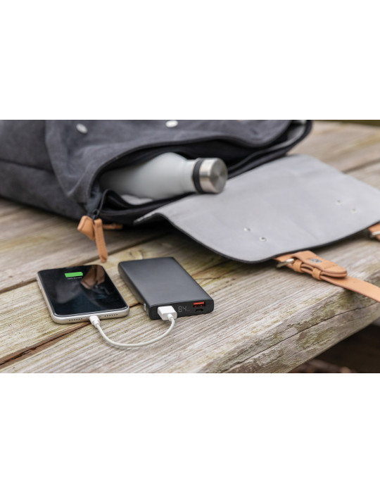 Batterie externe aluminium 10 000 mAh PD 18 W personnalisable
