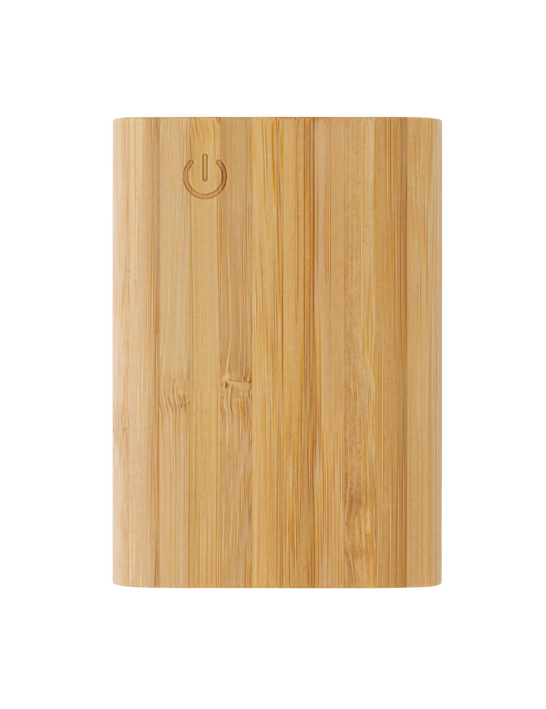 Batterie externe bambou 5 000 mAh personnalisable