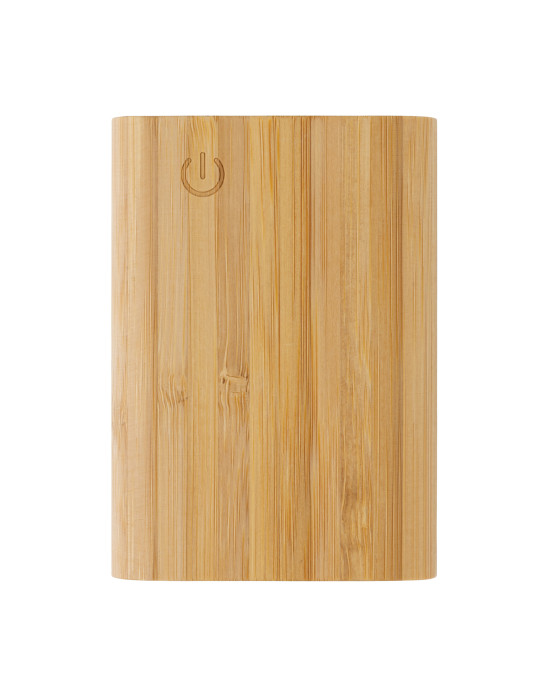 Batterie externe bambou 5 000 mAh personnalisable