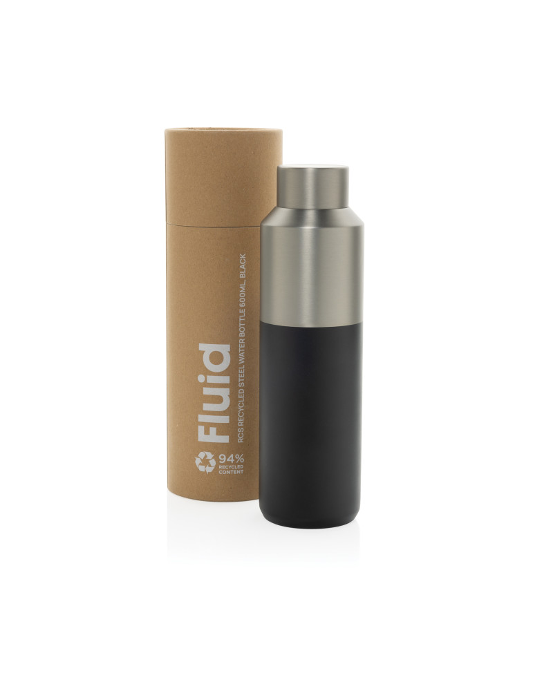Gourde Fluid 600 ml bicolore en acier RCS personnalisable