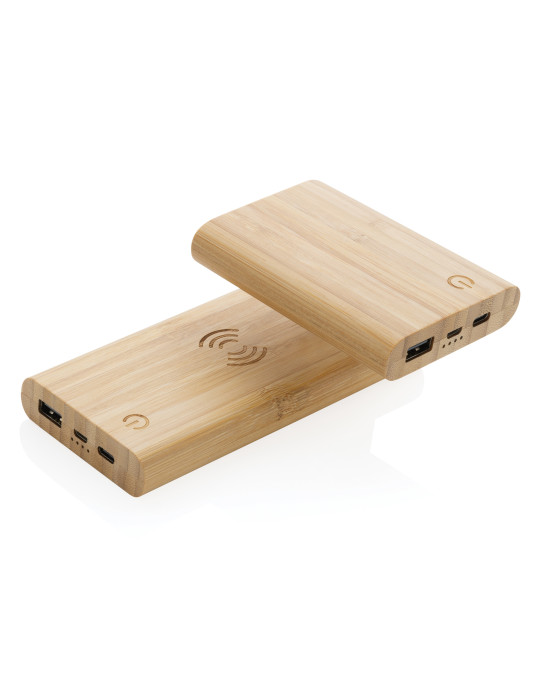 Batterie externe bambou 5 000 mAh personnalisable