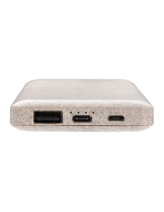 Batterie externe 10 000 mAh fibre de blé et ABS personnalisable