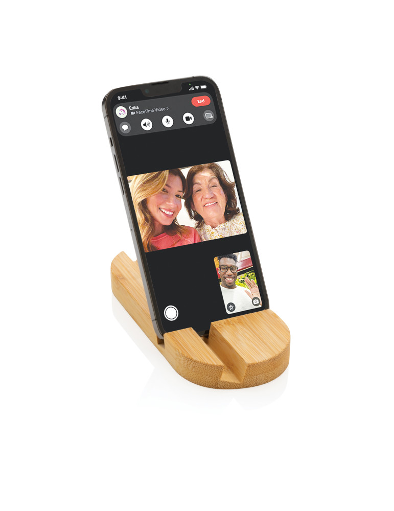 Support tablette ou téléphone en bambou personnalisable