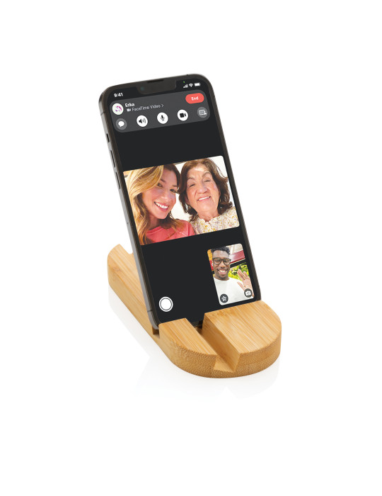 Support tablette ou téléphone en bambou personnalisable