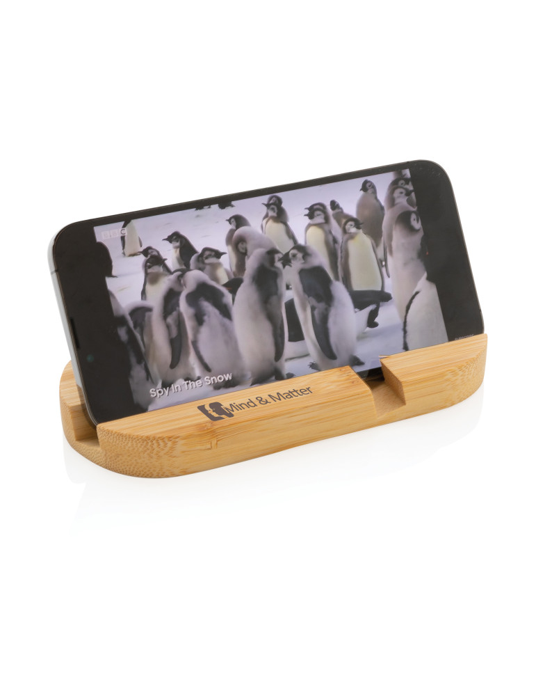 Support tablette ou téléphone en bambou personnalisable