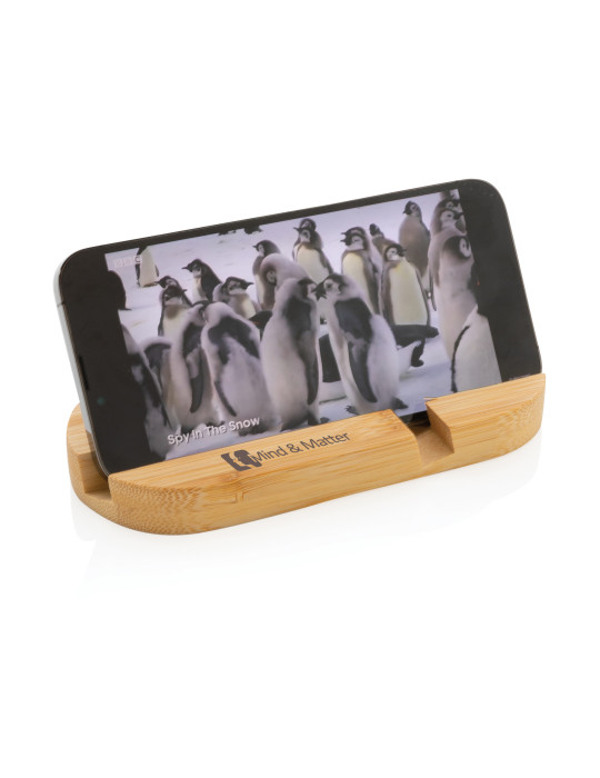 Support tablette ou téléphone en bambou personnalisable