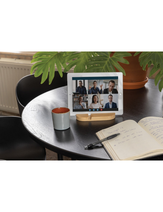 Support tablette ou téléphone en bambou personnalisable