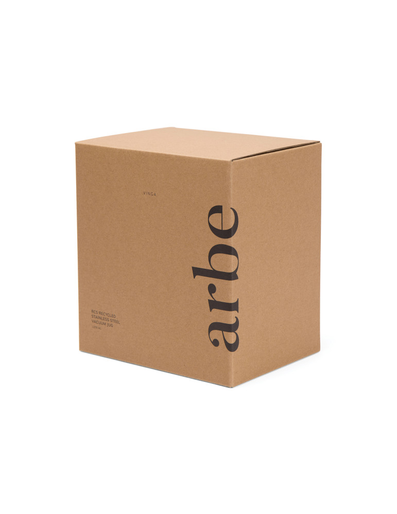 Pichet isotherme Vinga Arbe 1,2 litre acier recyclé RCS personnalisable