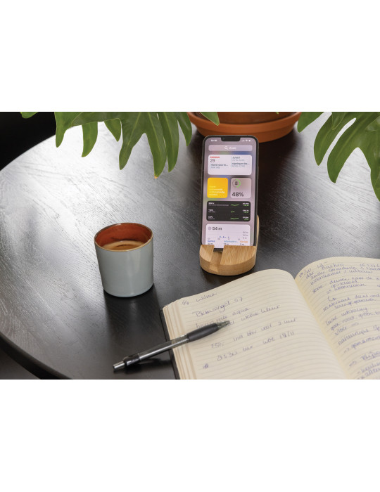 Support tablette ou téléphone en bambou personnalisable