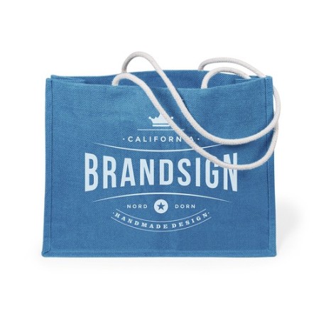 Sac de Plage Économique Personnalisé Hintol Matières : coton Couleurs : bleu personnalisation rapide en France