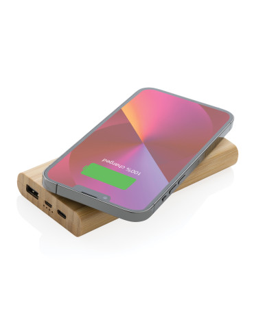Batterie bambou 8 000 mAh et induction 5 W personnalisable 2