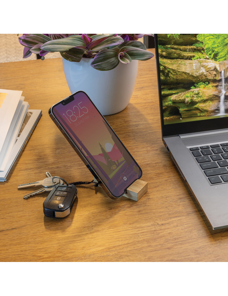 Support pour téléphone en bambou Standkey personnalisable