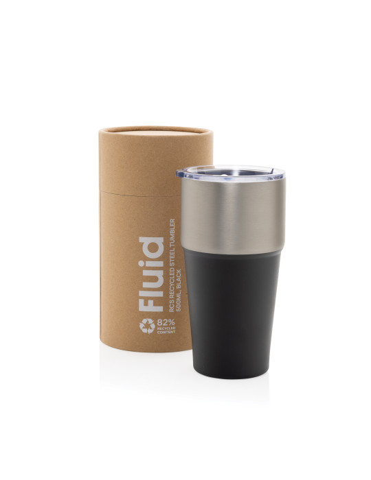 Mug Fluid 500 ml bicolore en acier RCS personnalisable