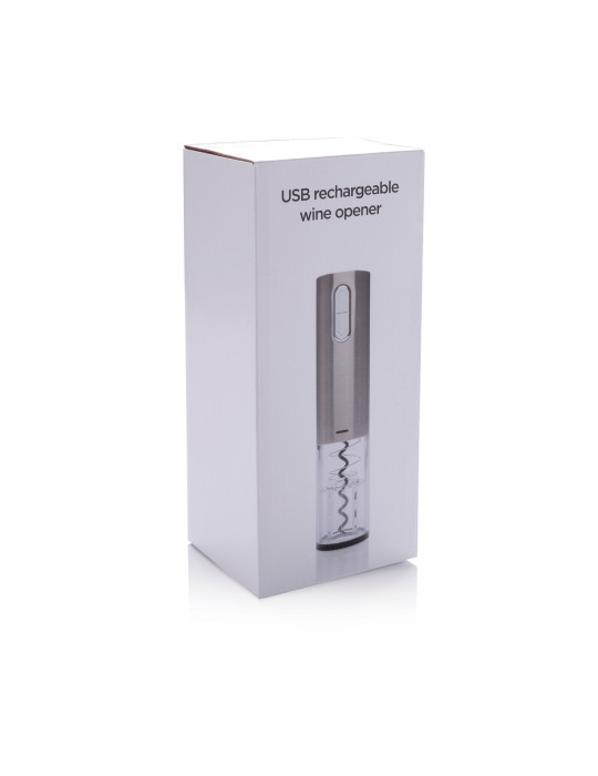 Tire-bouchon électrique USB avec lumière bleue personnalisable