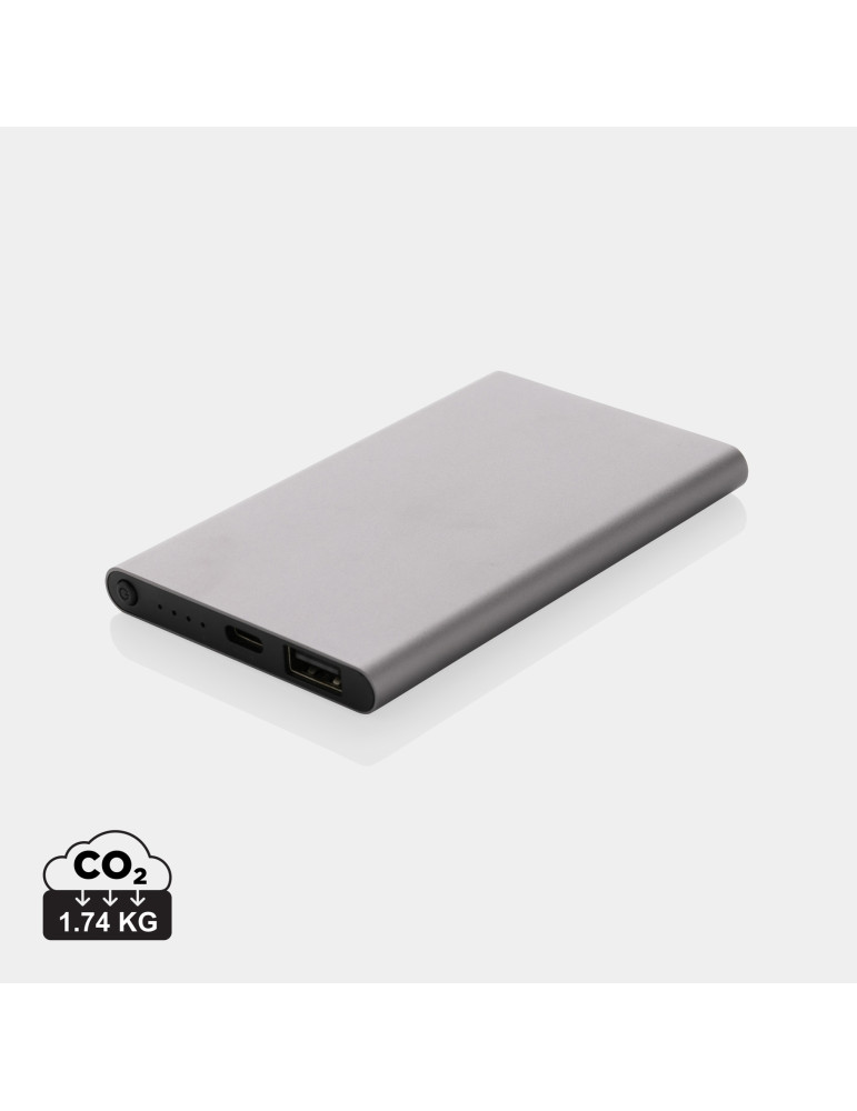 Batterie externe plate 4 000 mAh aluminium RCS personnalisable