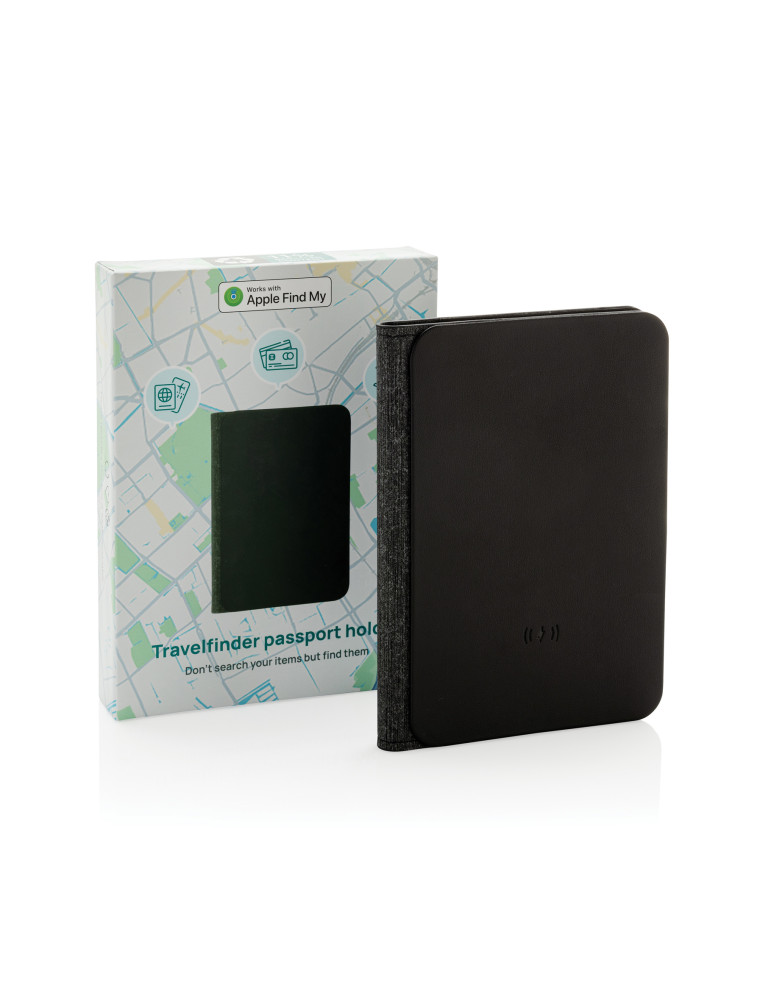 Porte-passeport en RCS avec géolocalisation Travelfinder personnalisable