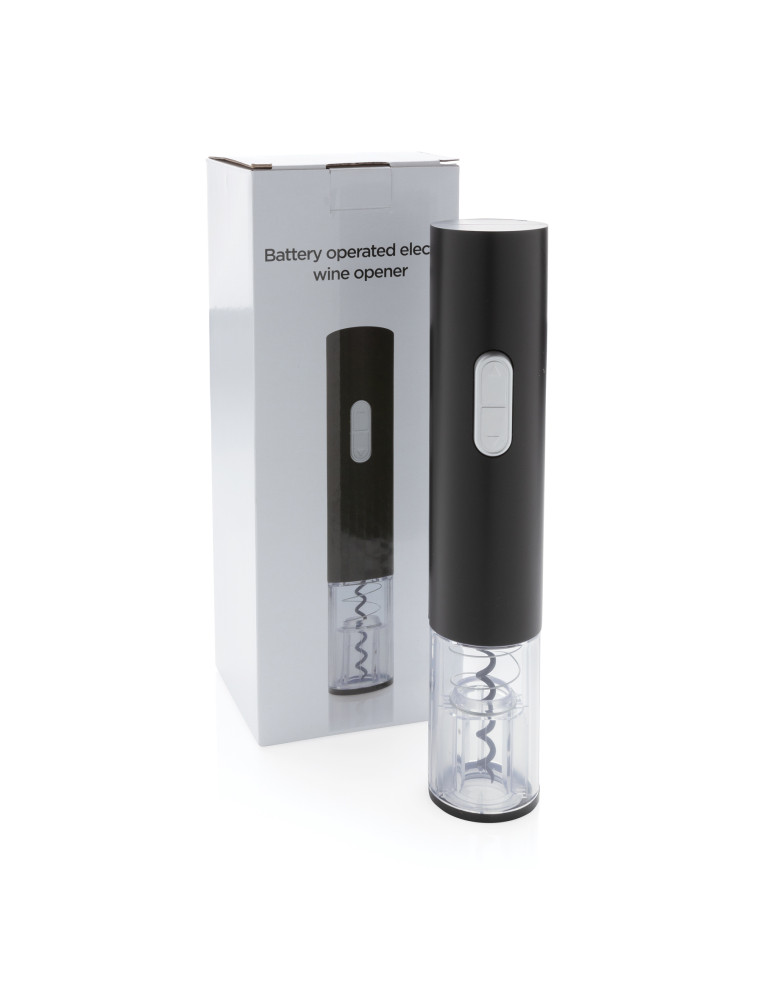 Tire-bouchon électrique à piles livré en coffret personnalisable
