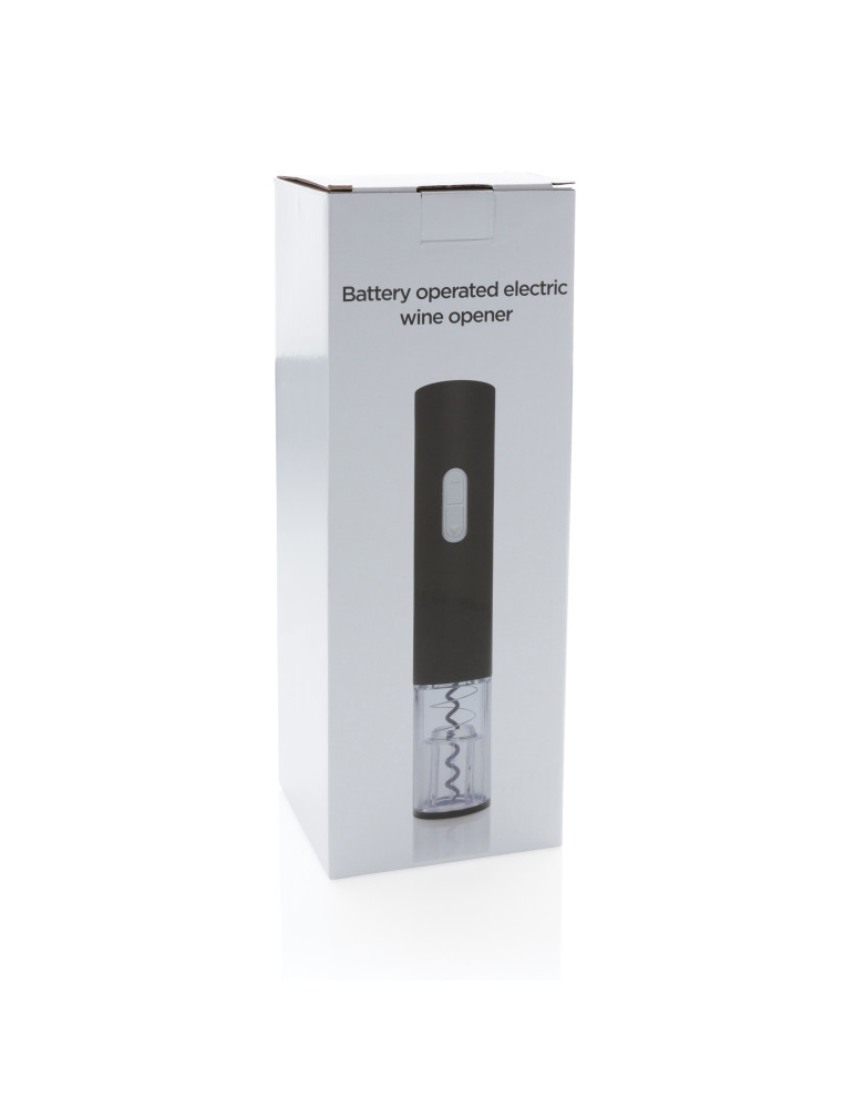 Tire-bouchon électrique à piles livré en coffret personnalisable