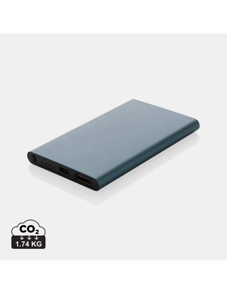 Batterie externe plate 4 000 mAh aluminium RCS personnalisable