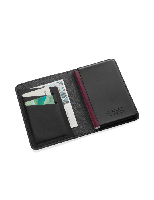 Porte-passeport en RCS avec géolocalisation Travelfinder personnalisable