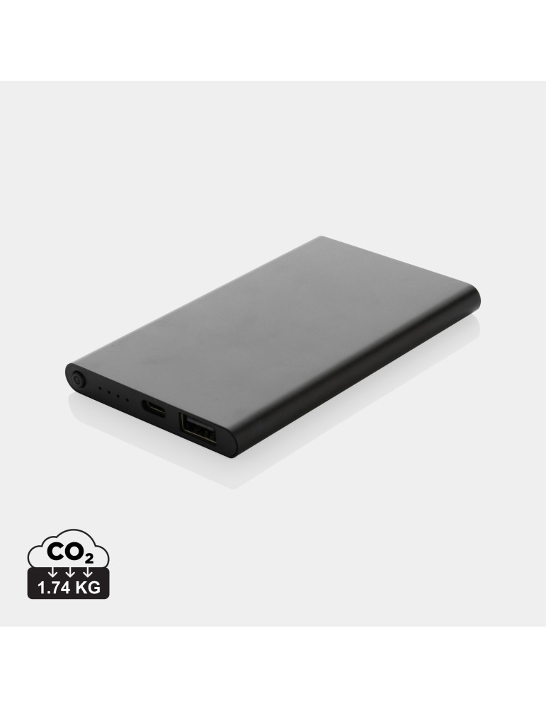 Batterie externe plate 4 000 mAh aluminium RCS personnalisable