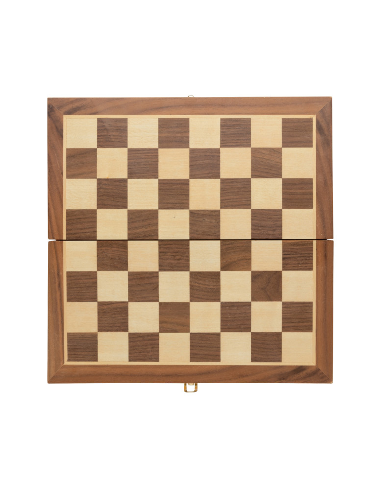 Jeu d’échecs pliable en bois de pin FSC personnalisable