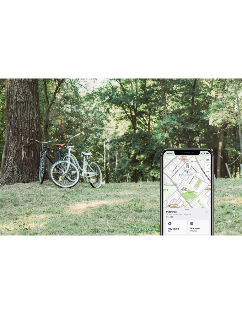 Sonnette de vélo avec géolocalisation Pedalfinder personnalisable