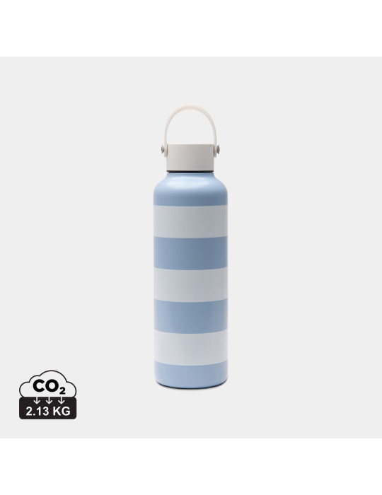 Bouteille rayée Vinga Lagoa 600 ml acier recyclé RCS personnalisable