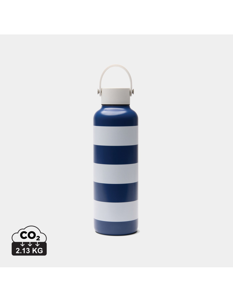 Bouteille rayée Vinga Lagoa 600 ml acier recyclé RCS personnalisable