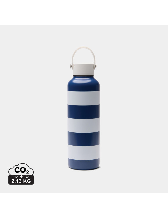 Bouteille rayée Vinga Lagoa 600 ml acier recyclé RCS personnalisable