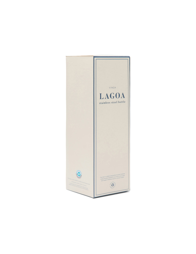 Bouteille rayée Vinga Lagoa 600 ml acier recyclé RCS personnalisable