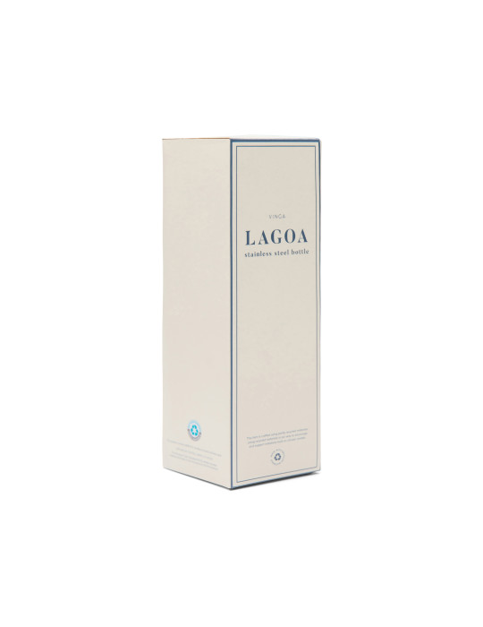 Bouteille rayée Vinga Lagoa 600 ml acier recyclé RCS personnalisable
