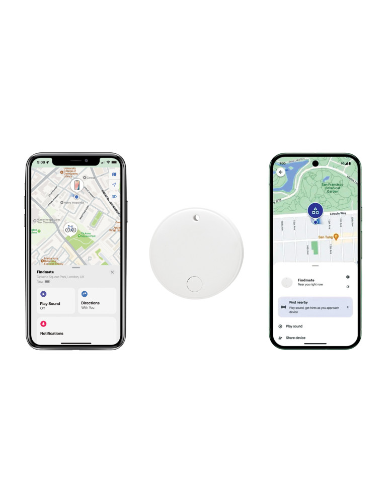Retrouve-clés en plastique recyclé RCS Findmate Dual personnalisable