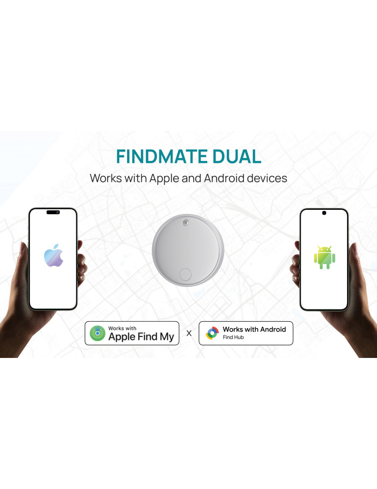 Retrouve-clés en plastique recyclé RCS Findmate Dual personnalisable