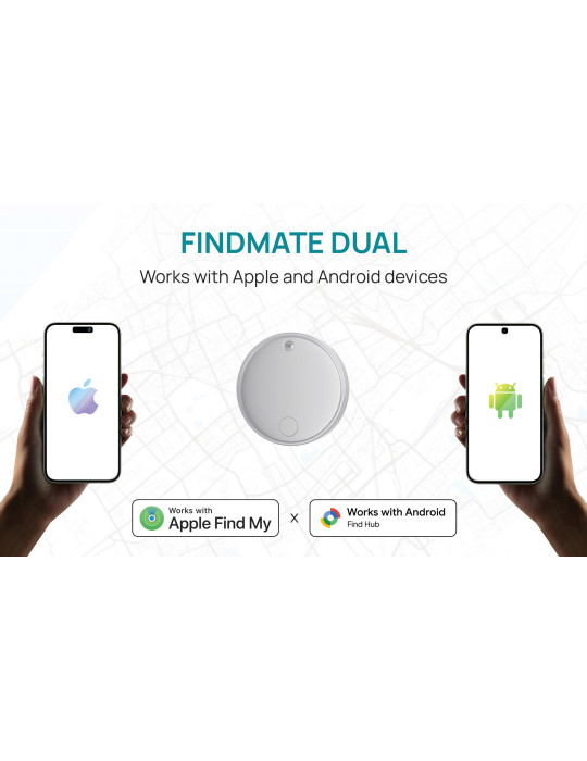 Retrouve-clés en plastique recyclé RCS Findmate Dual personnalisable