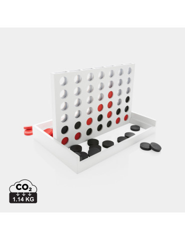 Jeu d’alignement quatre pions en bois FSC personnalisable
